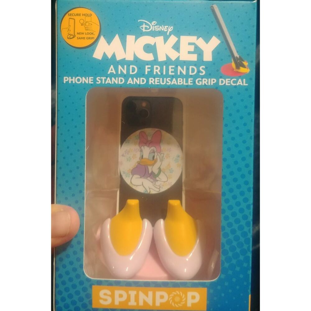Spin Pop Disney Daffy Mickey and Friends Phone Stand & Reusable Grip Decal NEW